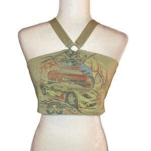 Cropped halter top
